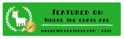 Featured on Where The Goats Are badge